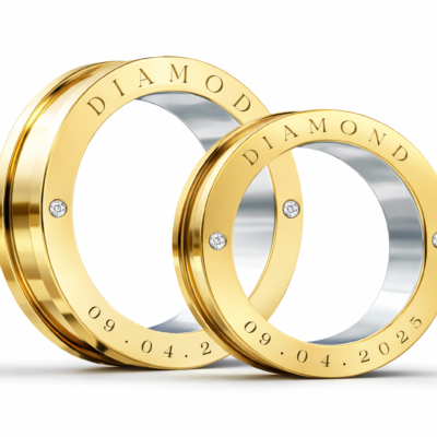 Aliança Moeda Square 8mm - BVLGARI