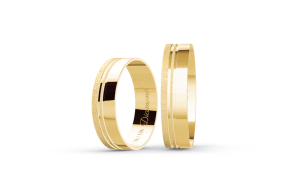 Aliança Square linha Basic 5mm - Golden Horizion