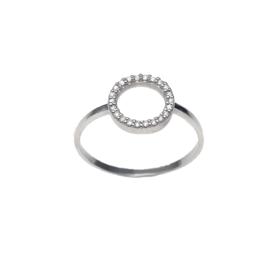 Anel Diamond Circle - Prata 925