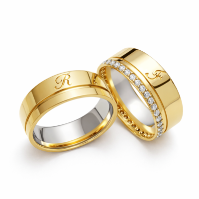 Aliança Quadrada Personalizada 8mm