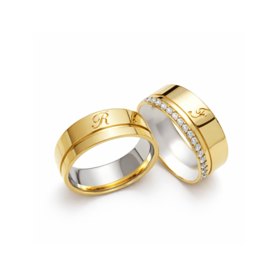 Aliança Quadrada Personalizada 8mm